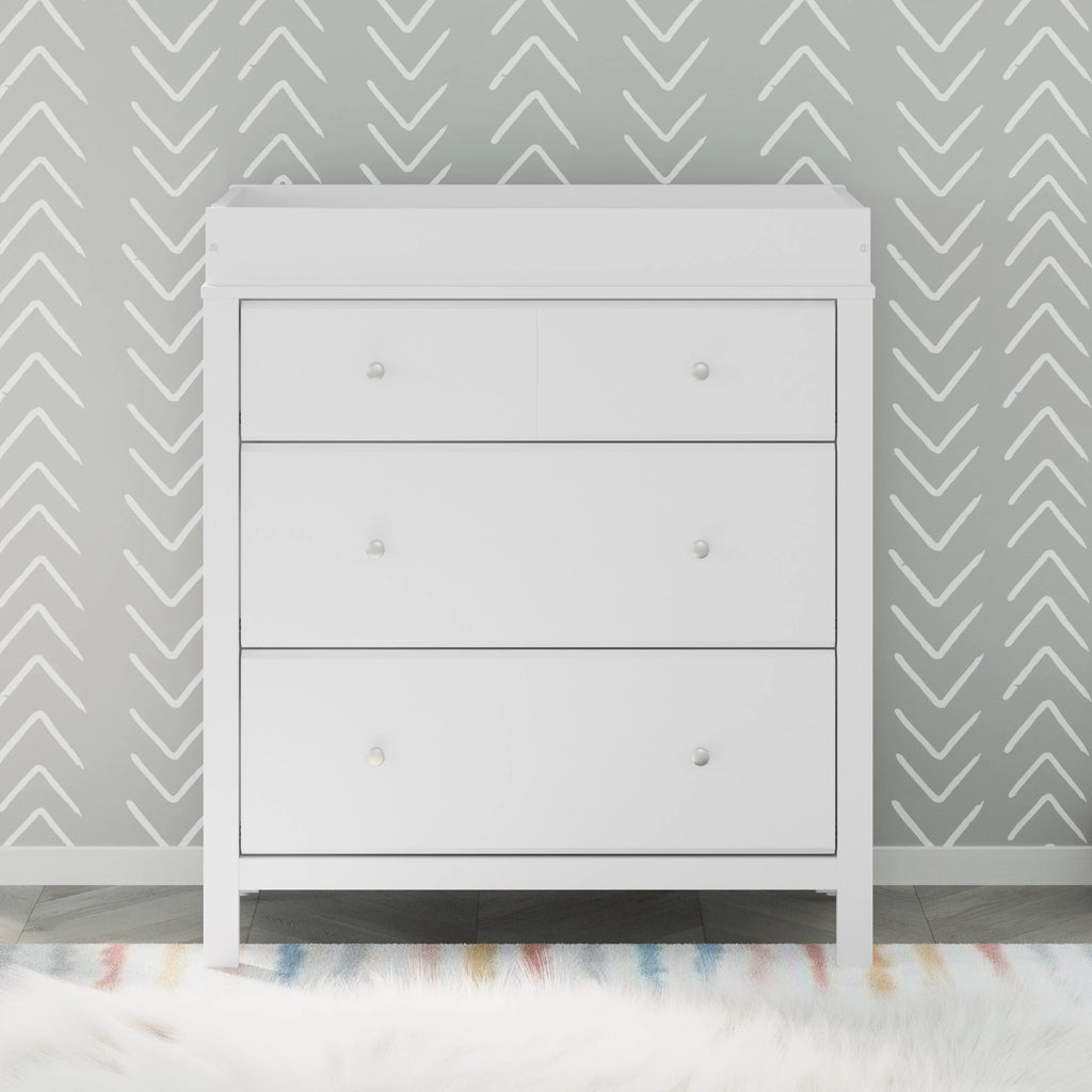 White 3 Drawer Changing Dresser V953632