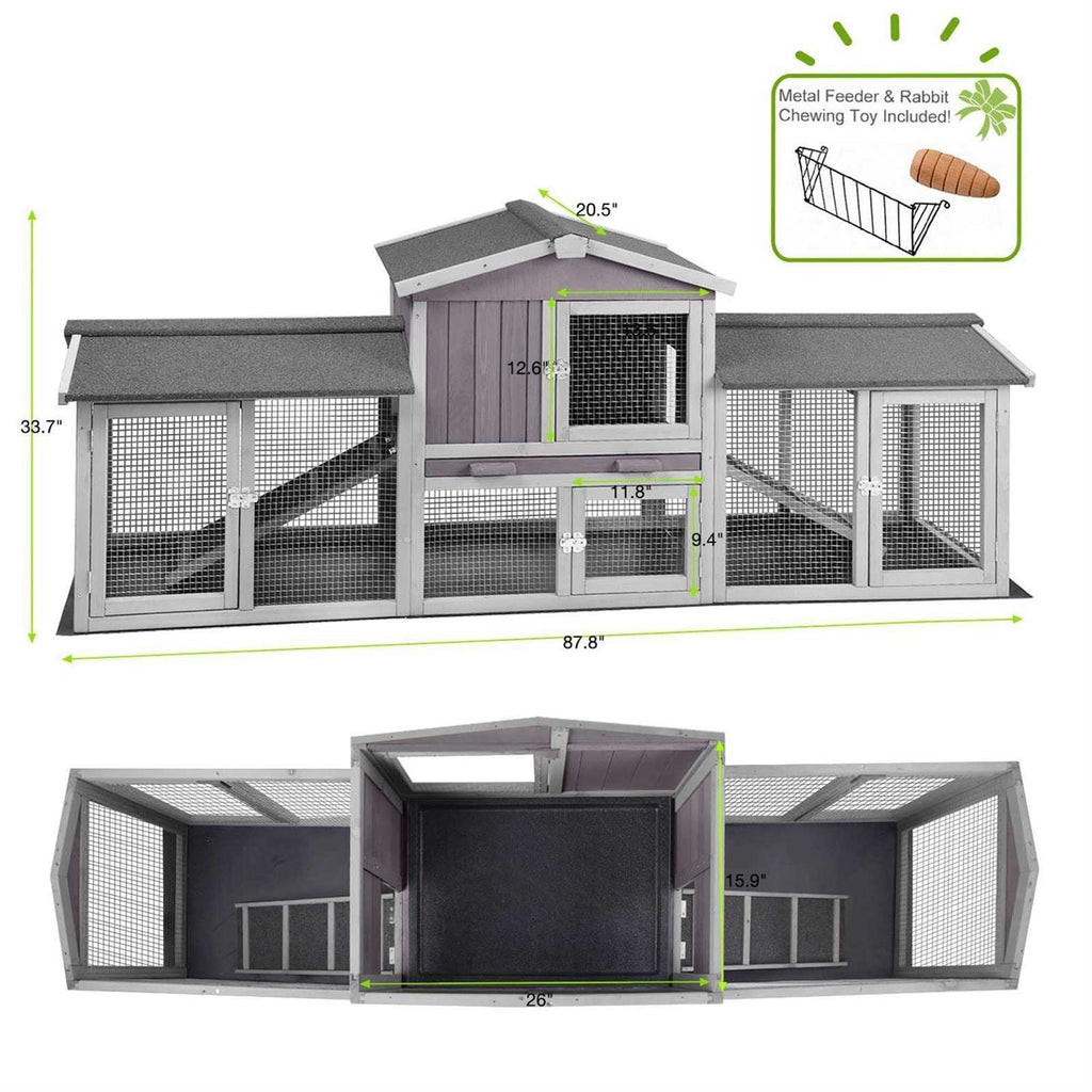 Large Outdoor Rabbit Hutch Chicken Coop G21051
