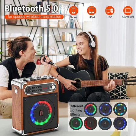Bluetooth Karaoke Machine with 2 Microphones Q78263