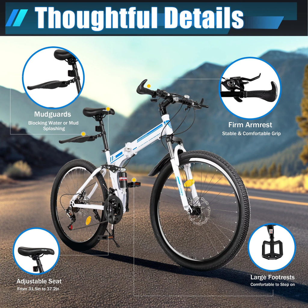 21-Speed Foldable Mountain Bike Z85174