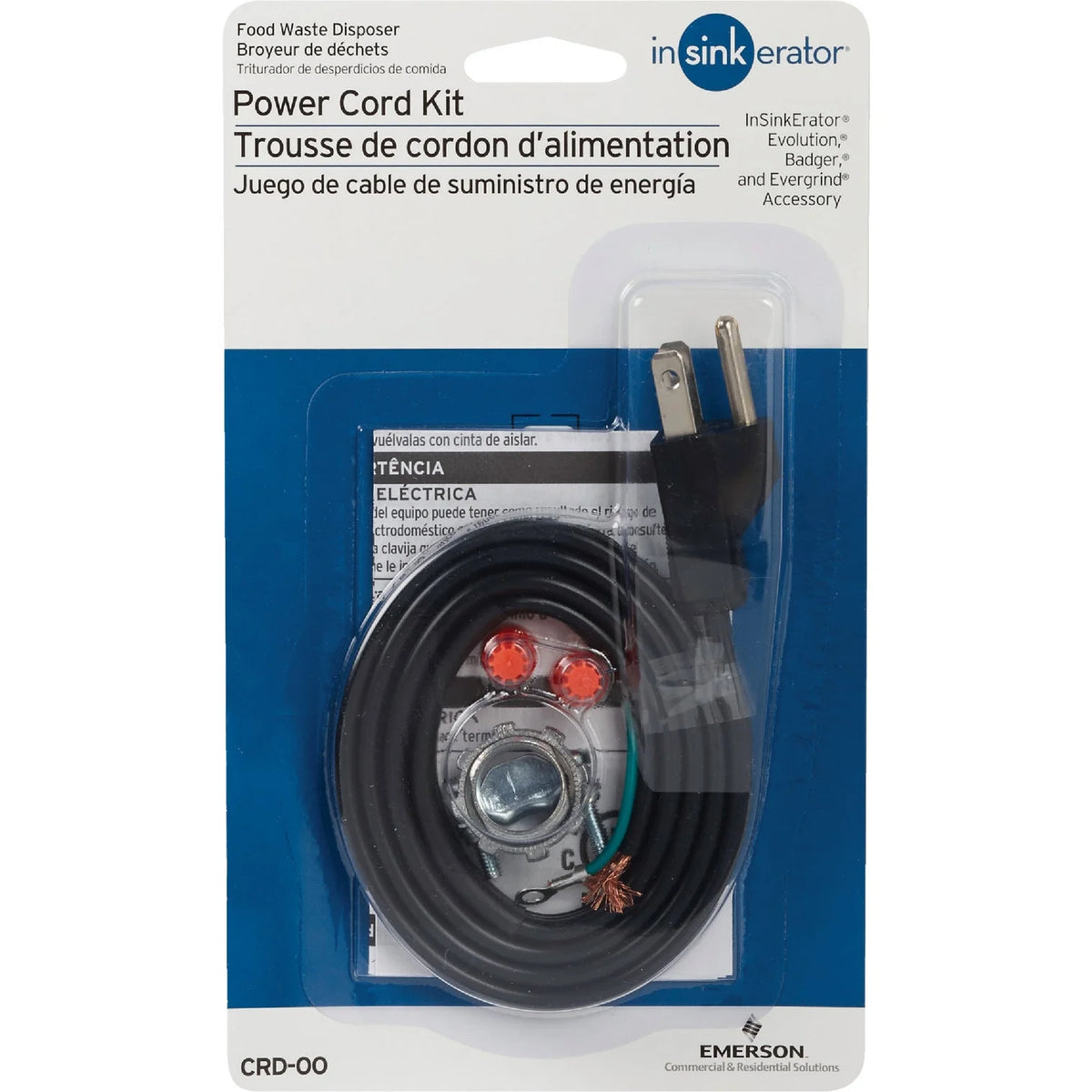 Power Cord Assembly for Garbage Disposal P906