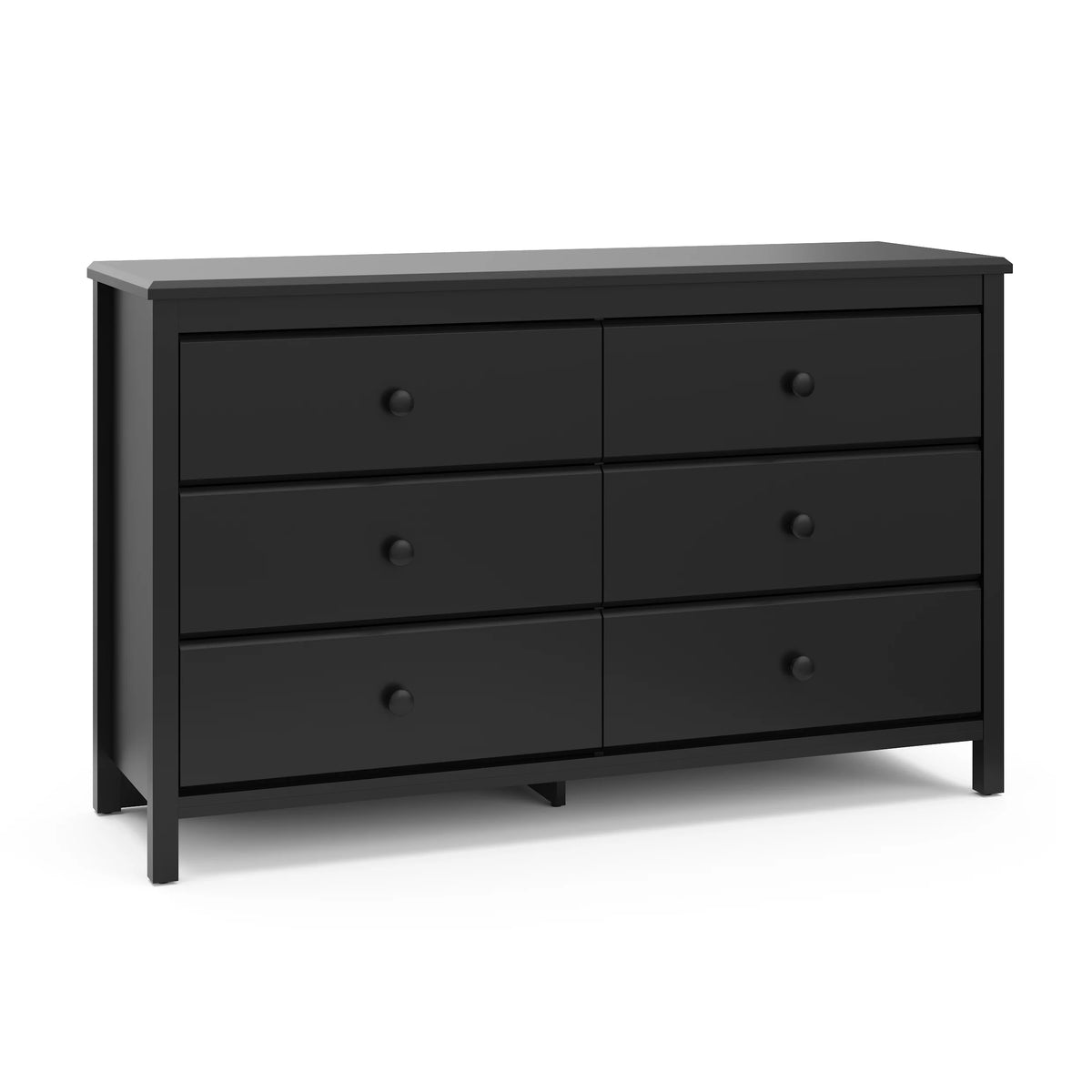 White 6 Drawer Double Dresser D346