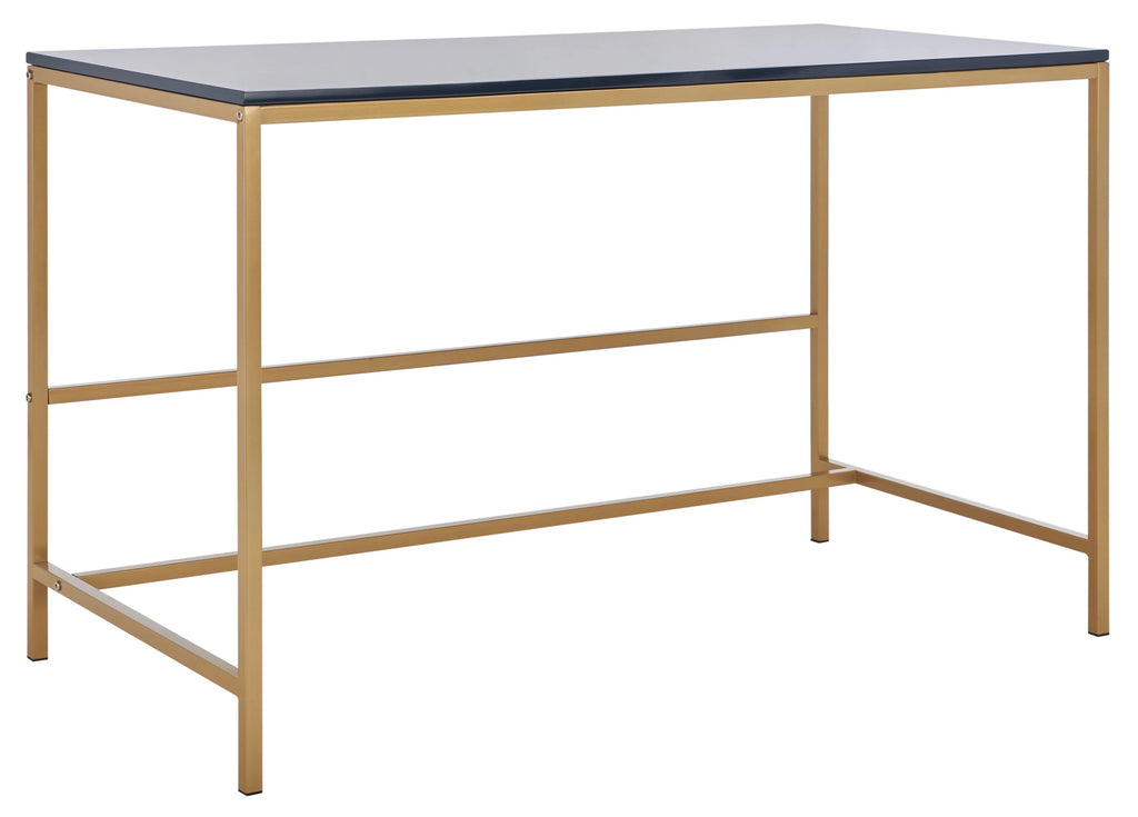 Navy Gold Wood Writing Desk T464618