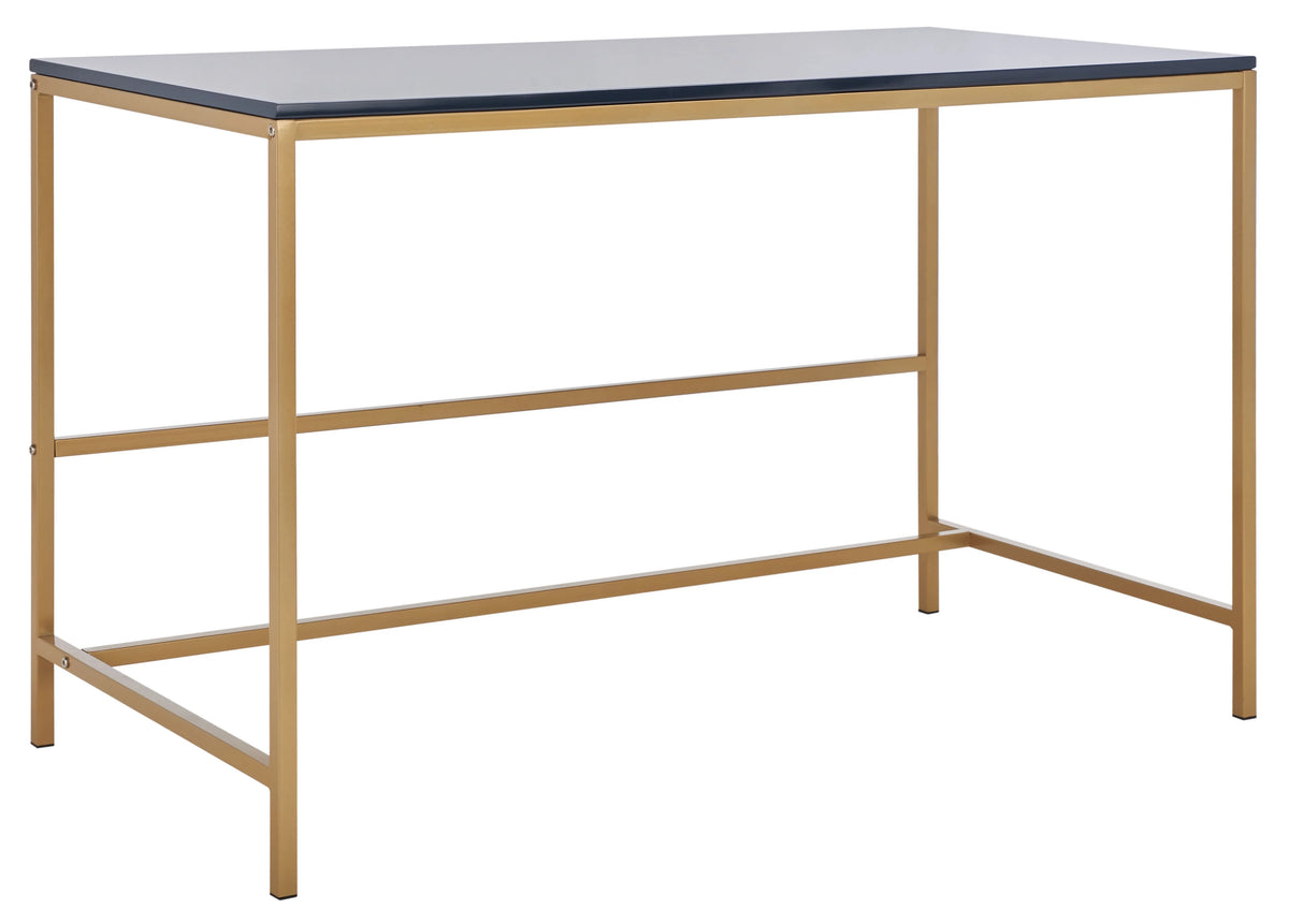 Navy Gold Wood Writing Desk T464618