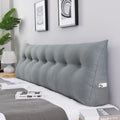 Large Cotton Linen Triangular Wedge Bed Rest Pillow V745262