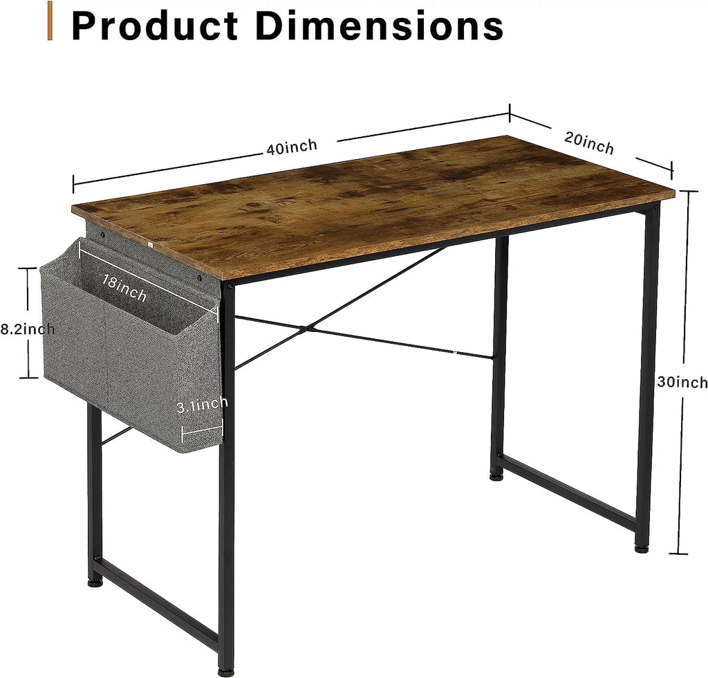 40 inch Wooden Desk with Storage Bag E29537