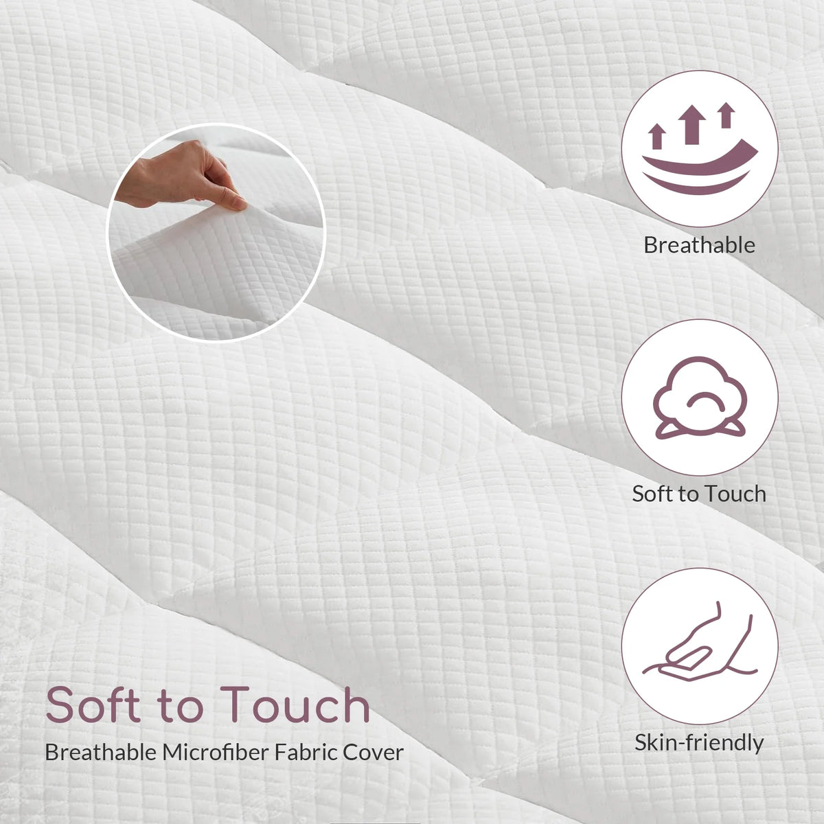 Full Size 4 inch Memory Foam Mattress Topper H16817