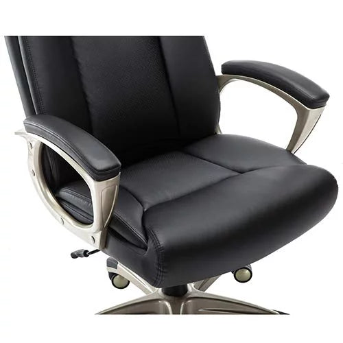 Black Bonded Leather Big & Tall Executive Office Chair C93134