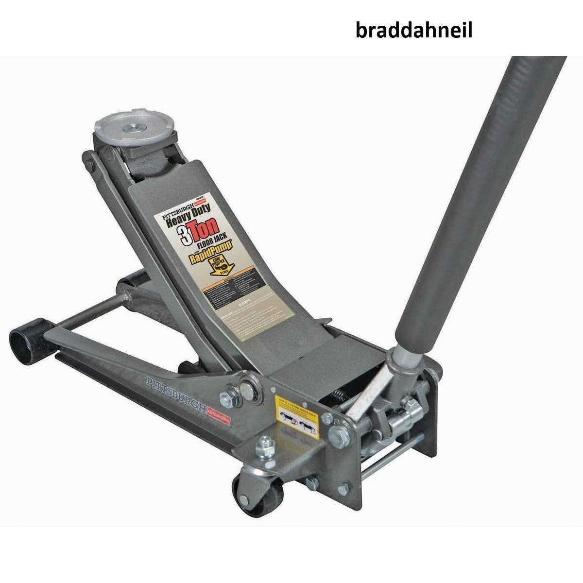3 Ton Low Profile Steel Heavy Duty Service Jack with Rapid Pump I6790
