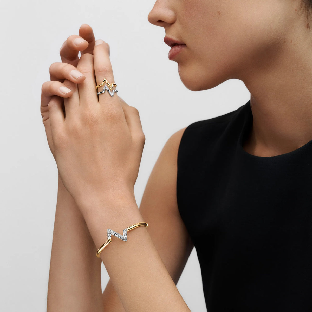 Yellow and White Gold and Diamond Bracelets A297