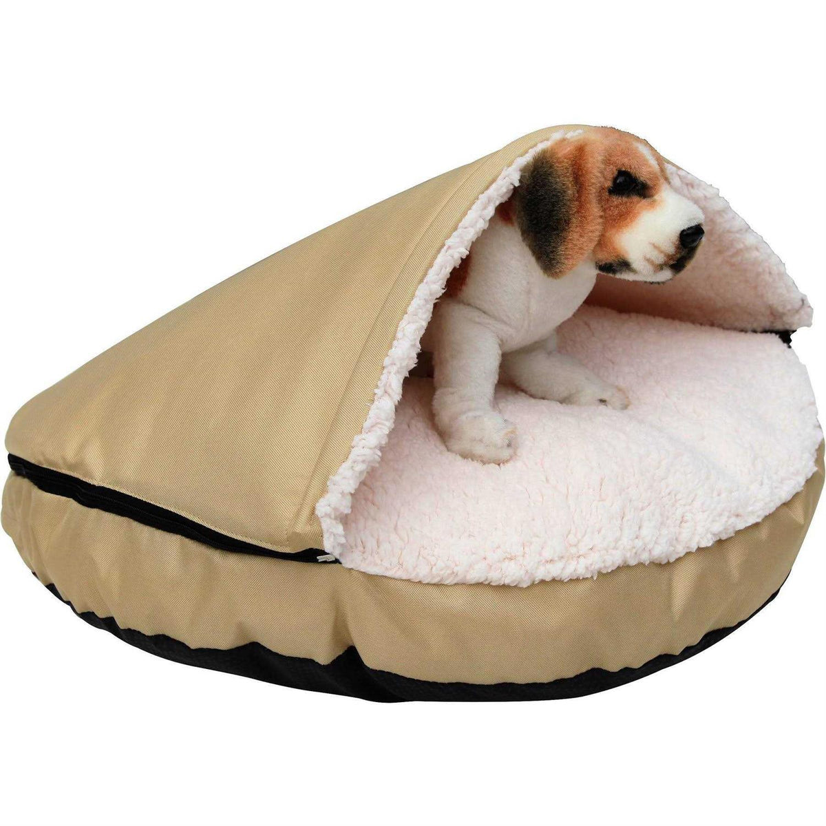 Oxford Sherpa Pet Cave and Round Pet Bed I779