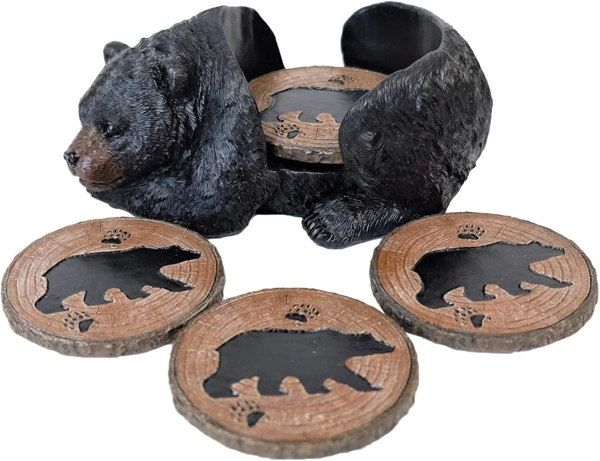 Black Bear Coaster Set P352185