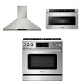 36 Propane Gas Range, Range Hood, Microwave O290