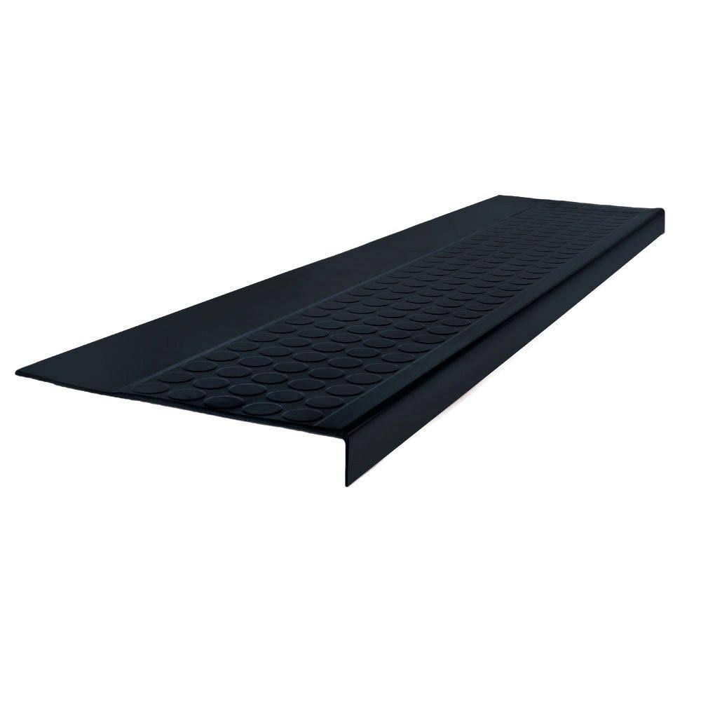 Black Rubber Square Nose Stair Tread D554
