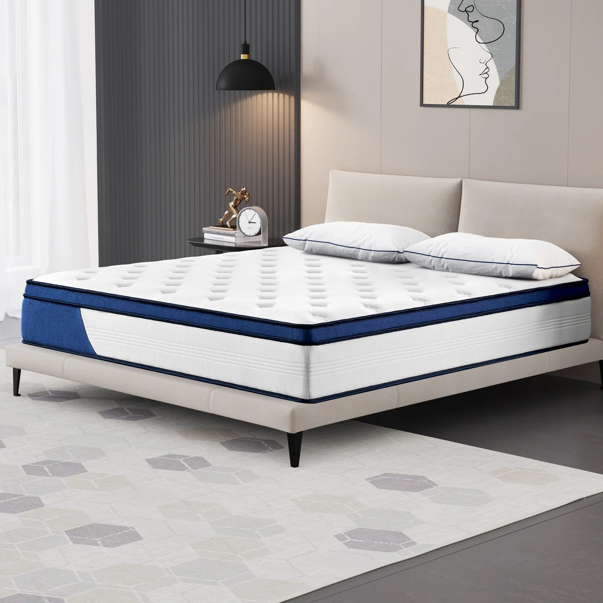 King Size 12 Innerspring Hybrid Pocket Spring Mattress A9262