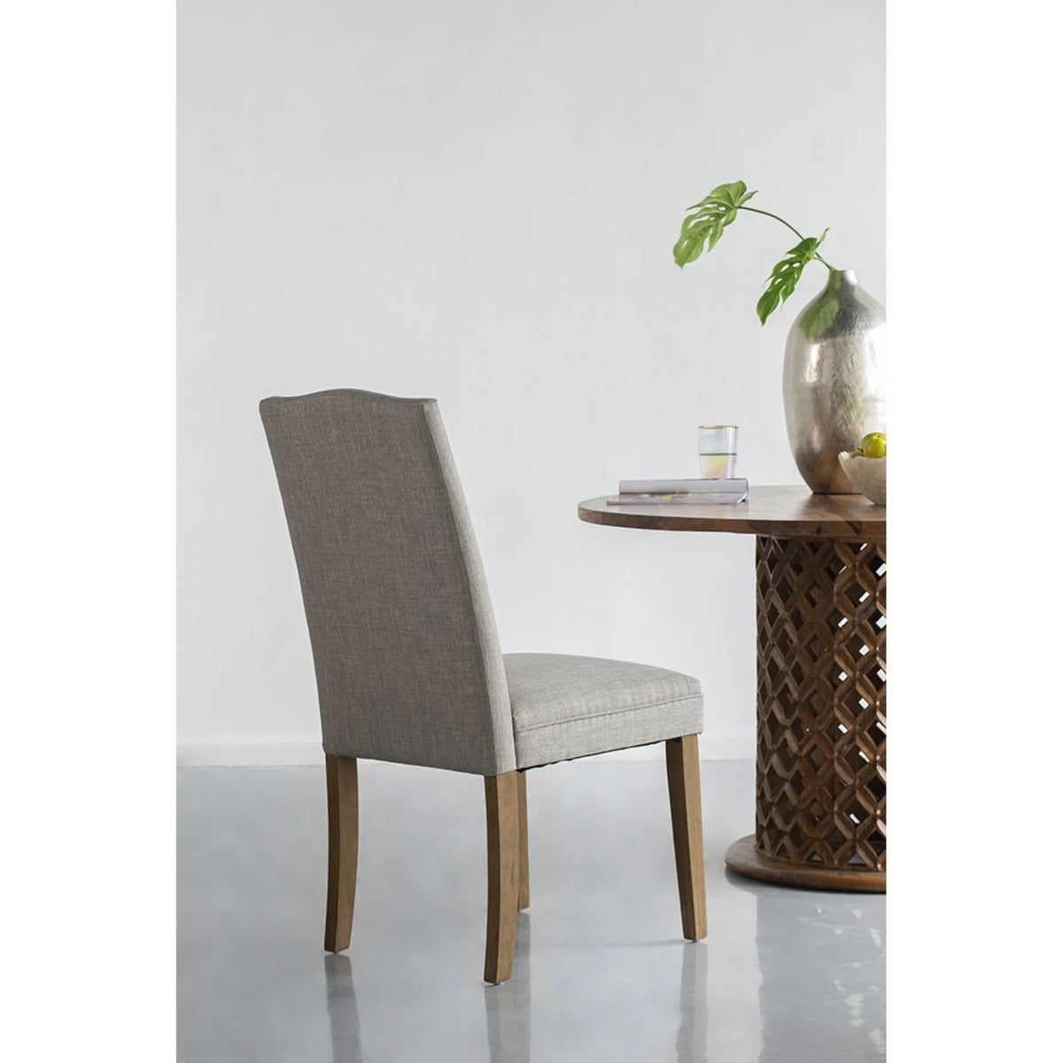 Gray and Brown Wooden Dining Chairs Y7401