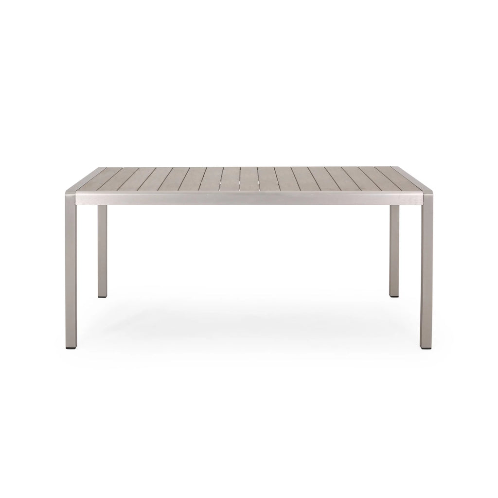 Outdoor Aluminum Dining Table with Faux Wood Top B92106