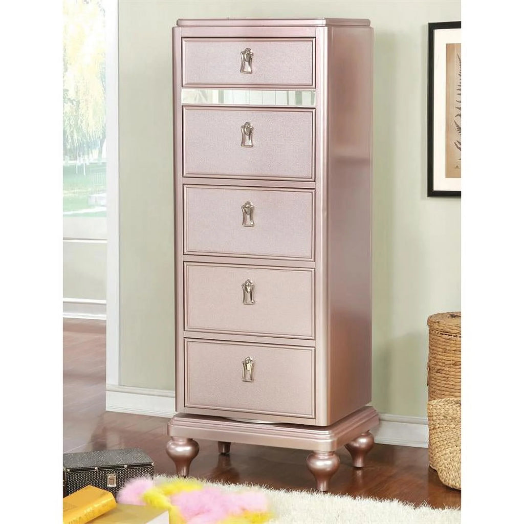 Wood Swivel Chest with Mirror V580123
