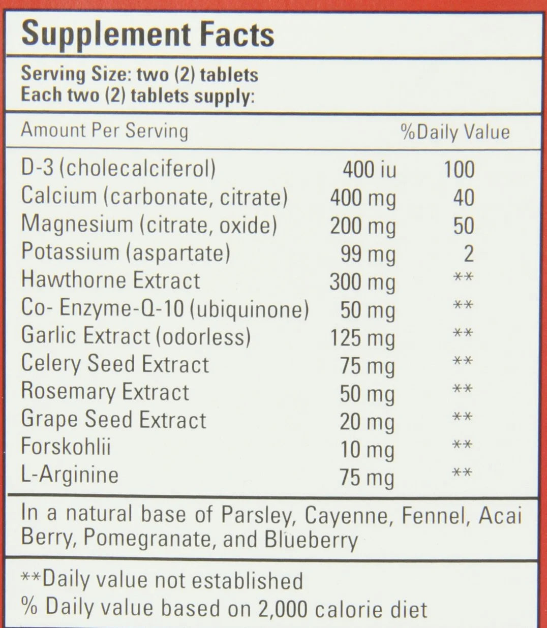 Blood Pressure Wellness Tabs, 60 Count H293