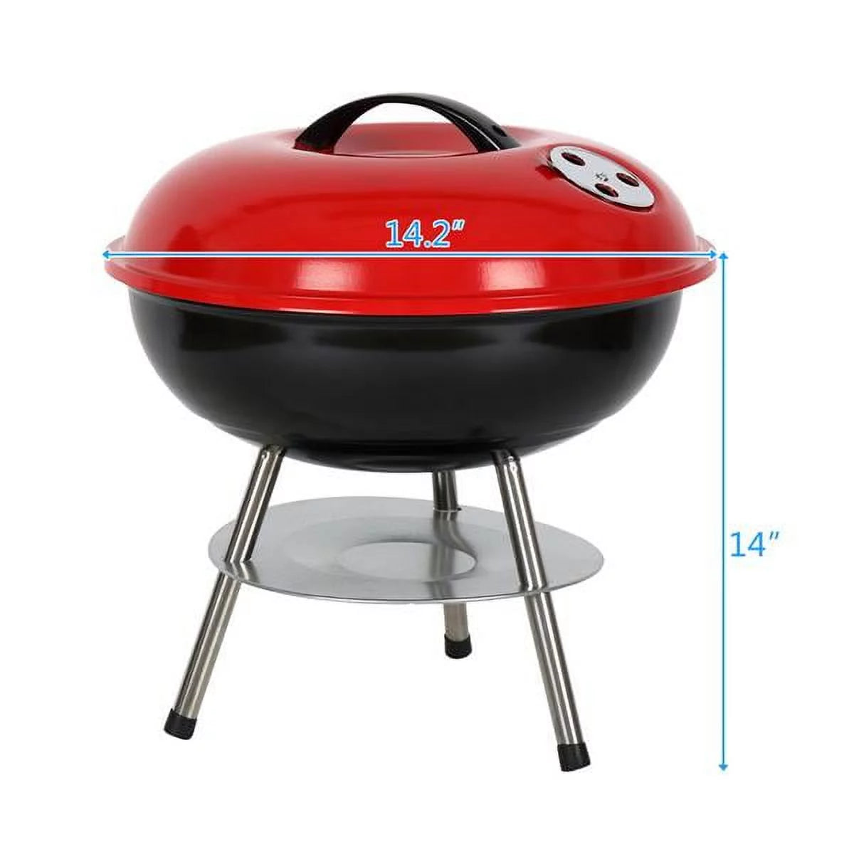 14-Inch Portable Charcoal Grill with Lid H23531