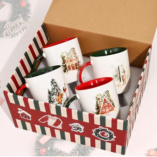 Christmas Mugs Set of 4 11Oz H90452
