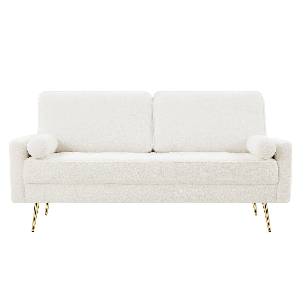 2 Seater Boucle Sofa with 2 Pillow V154474