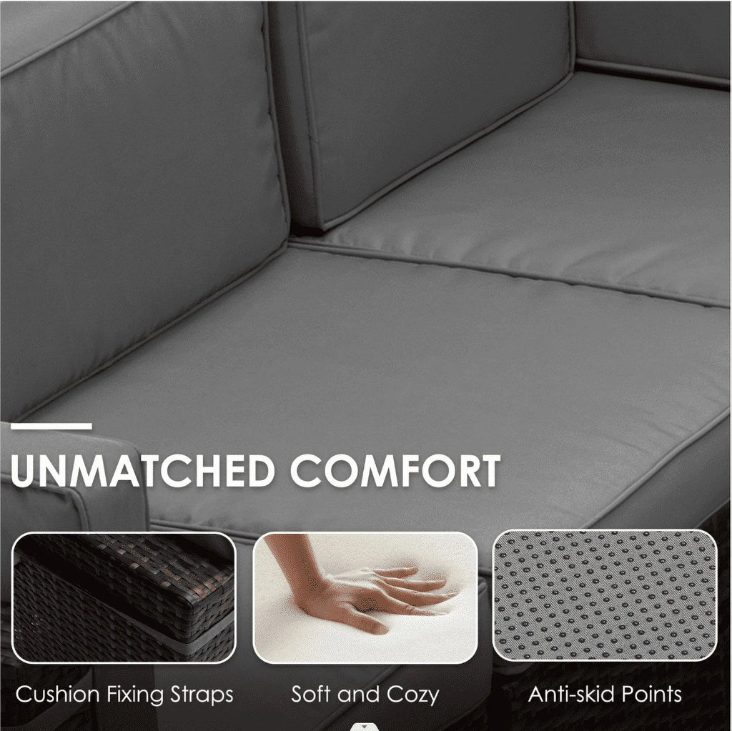 Modular Rattan 7PCS Patio Sofa Set T725392