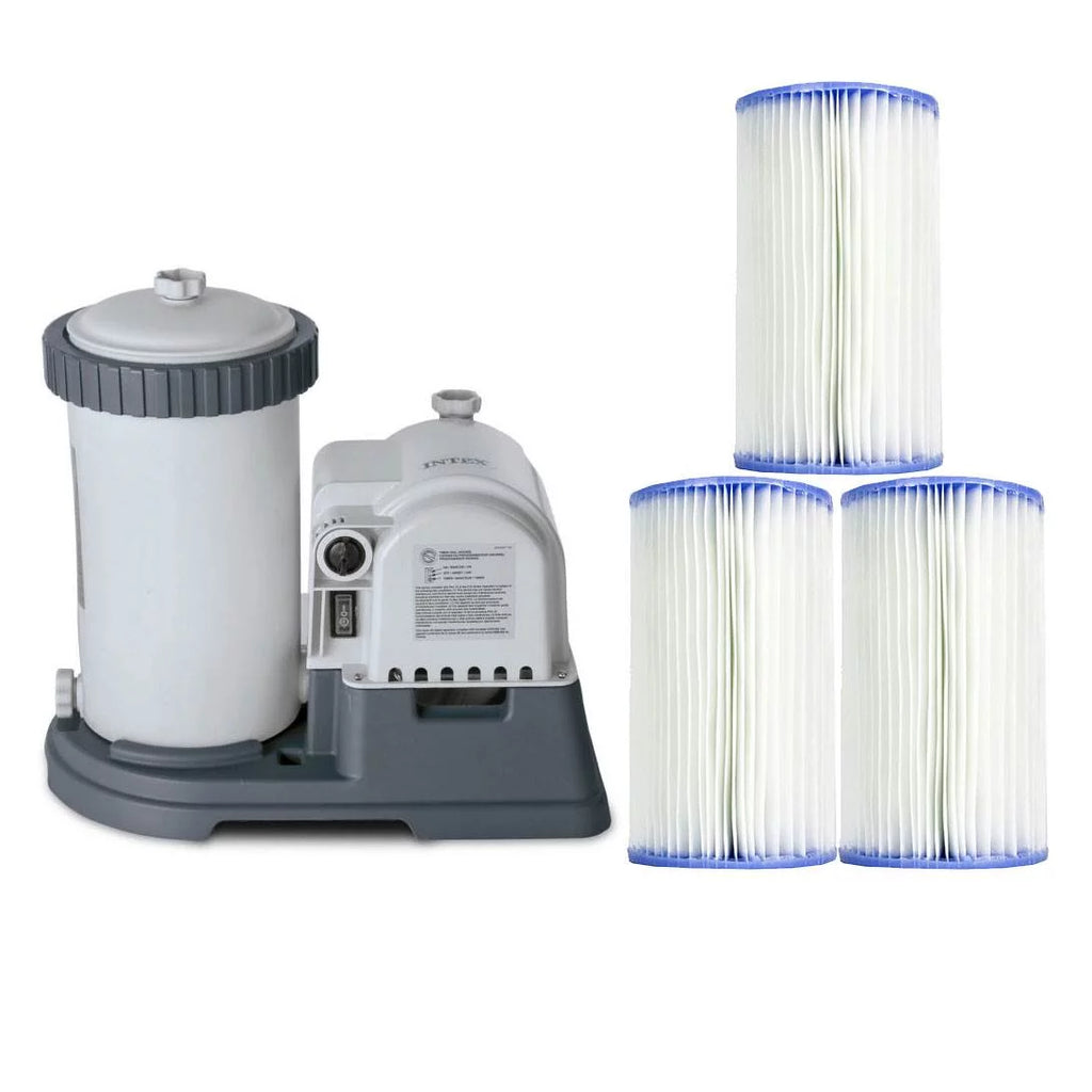 2500 GPH Swimming Pool Filter Pump + Replacement Filter Cartridge 3 Pack X735873