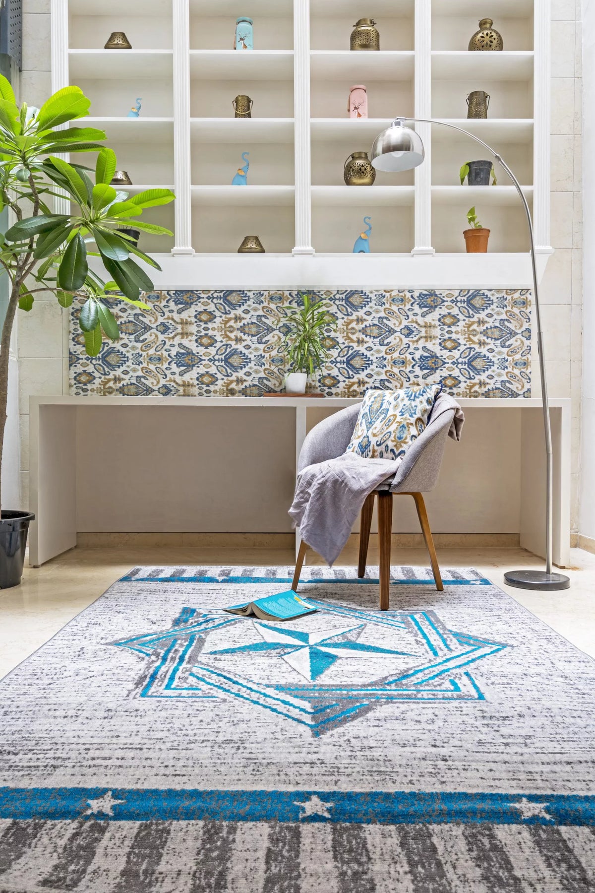 Multicolor 2 ft. x 8 ft. Jute Backing Runner Rug A221