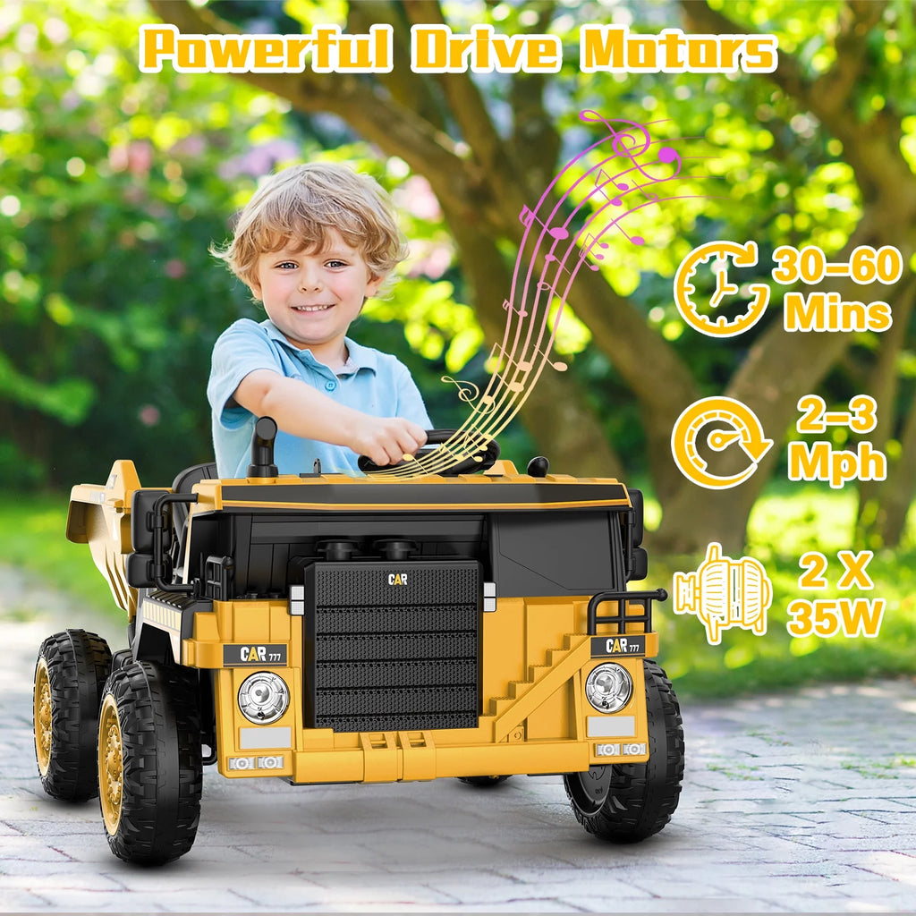 12Volt Ride on Toy Car Dump Truck with Remote Control U280611
