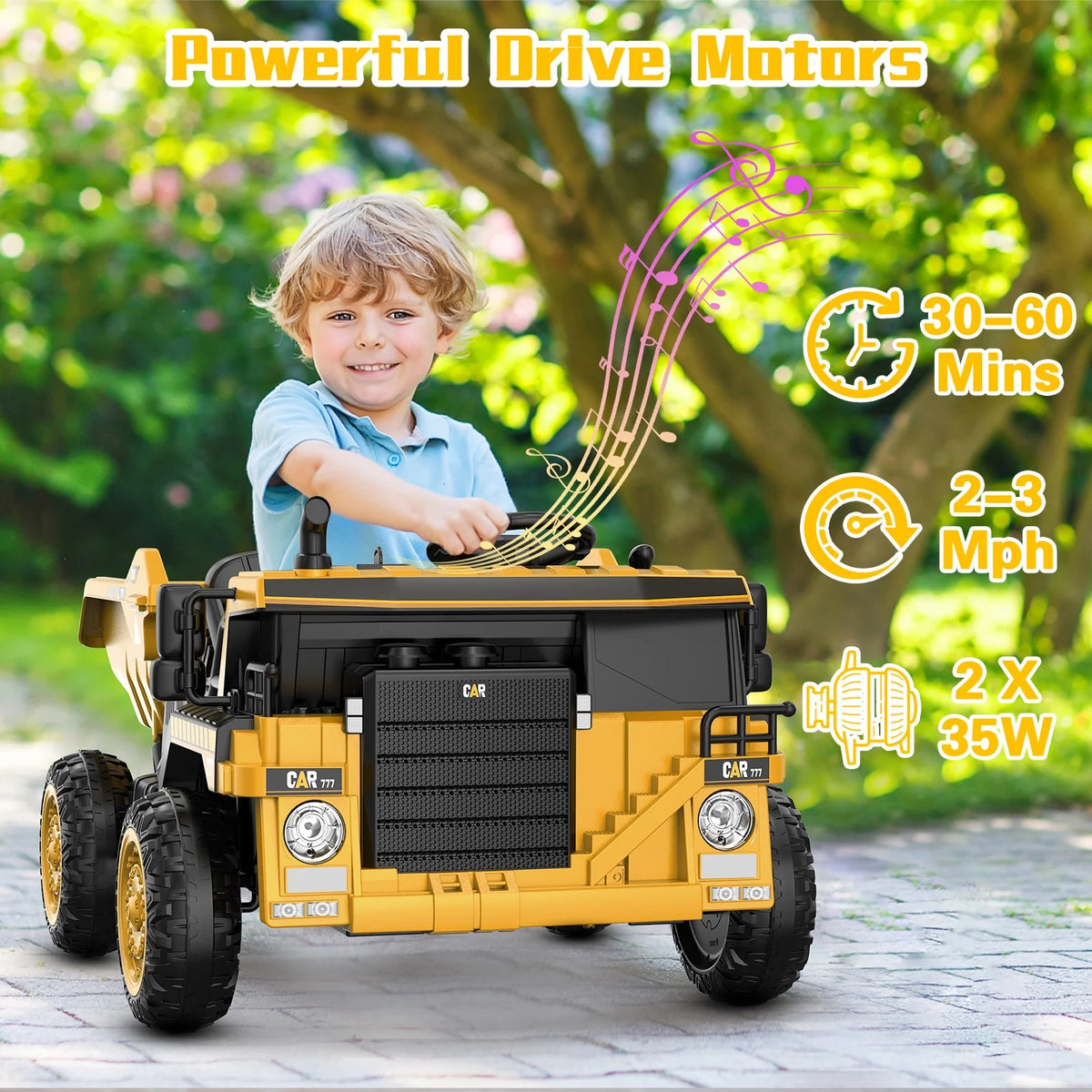 12Volt Ride on Toy Car Dump Truck with Remote Control U280611