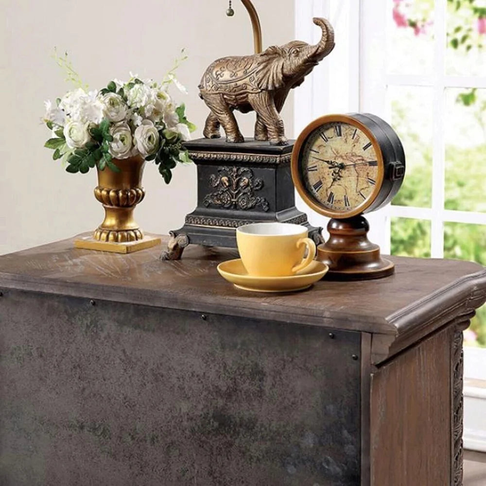 Rustic 3 Drawer Solid Wood Nightstand K15420