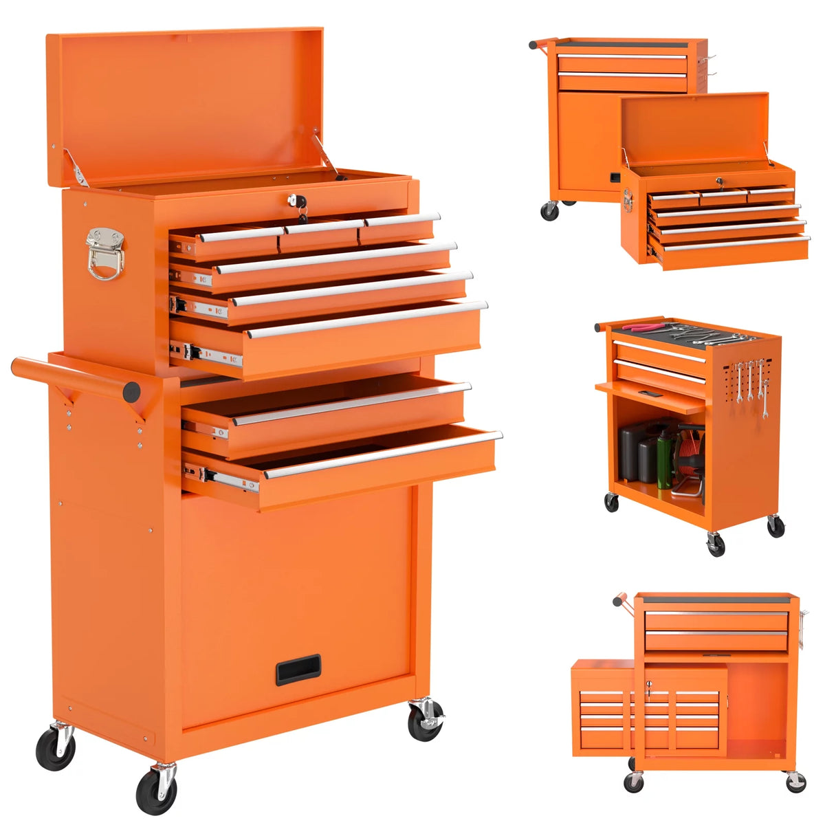 8 Drawer Rolling Tool Chest with Wheels K47101