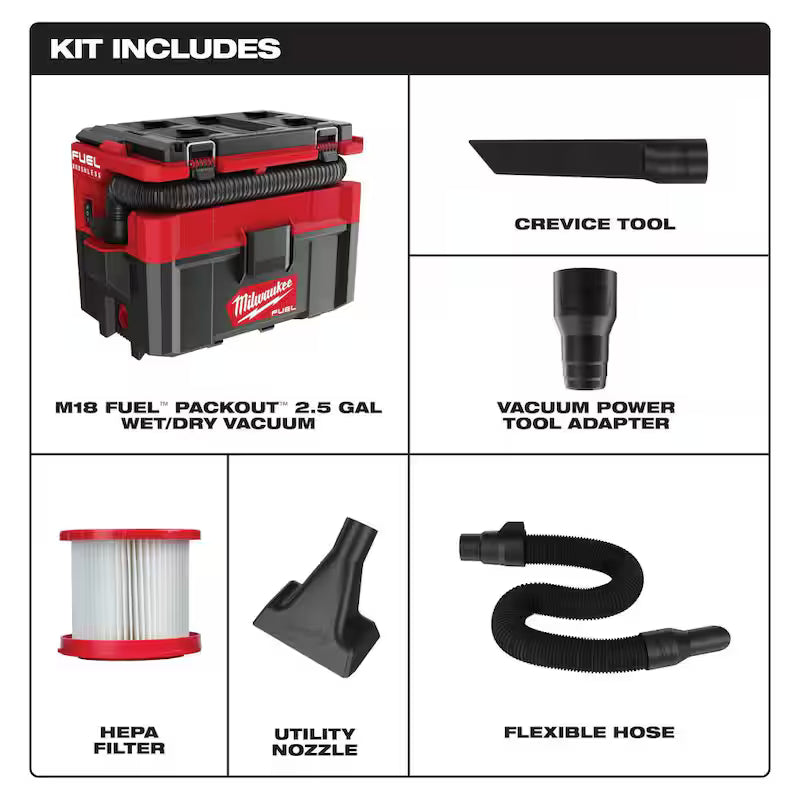 Cordless 2.5 Gal Wet/Dry Vacuum with Swiveling Palm Brush Tool H9913