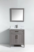 30 in. Single Sink Vanity with Carrara Marble & Mirror A101