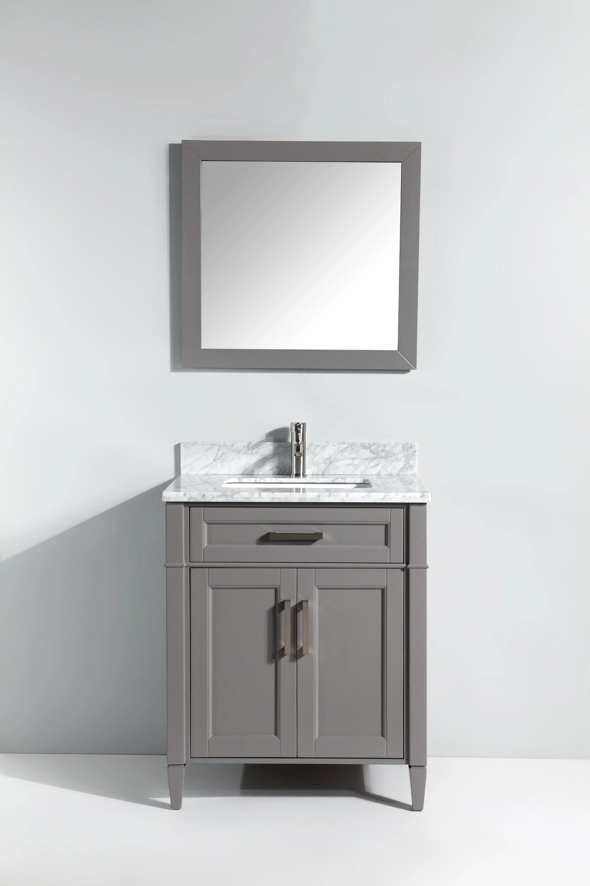 30 in. Single Sink Vanity with Carrara Marble & Mirror A101