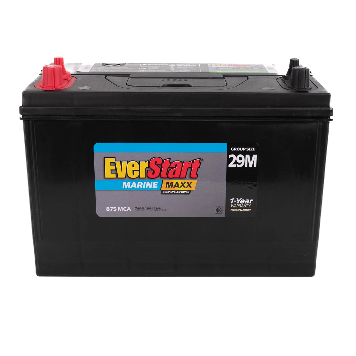 Lead Acid Marine & RV Deep Cycle Battery Group Size 29DC 12 Volt 845 MCA Q123