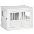 Dark Gray Wooden Dog Crate End Table G4842