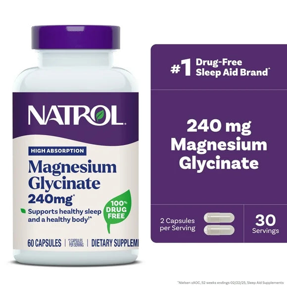 Magnesium Glycinate 240 mg Supplement 60 Capsules R568