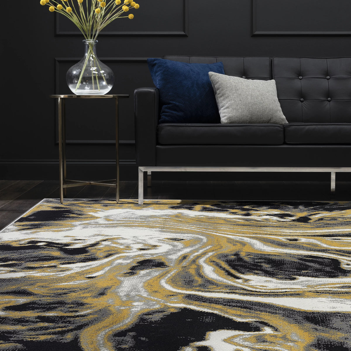 8x10 Yellow Modern Area Rug C891