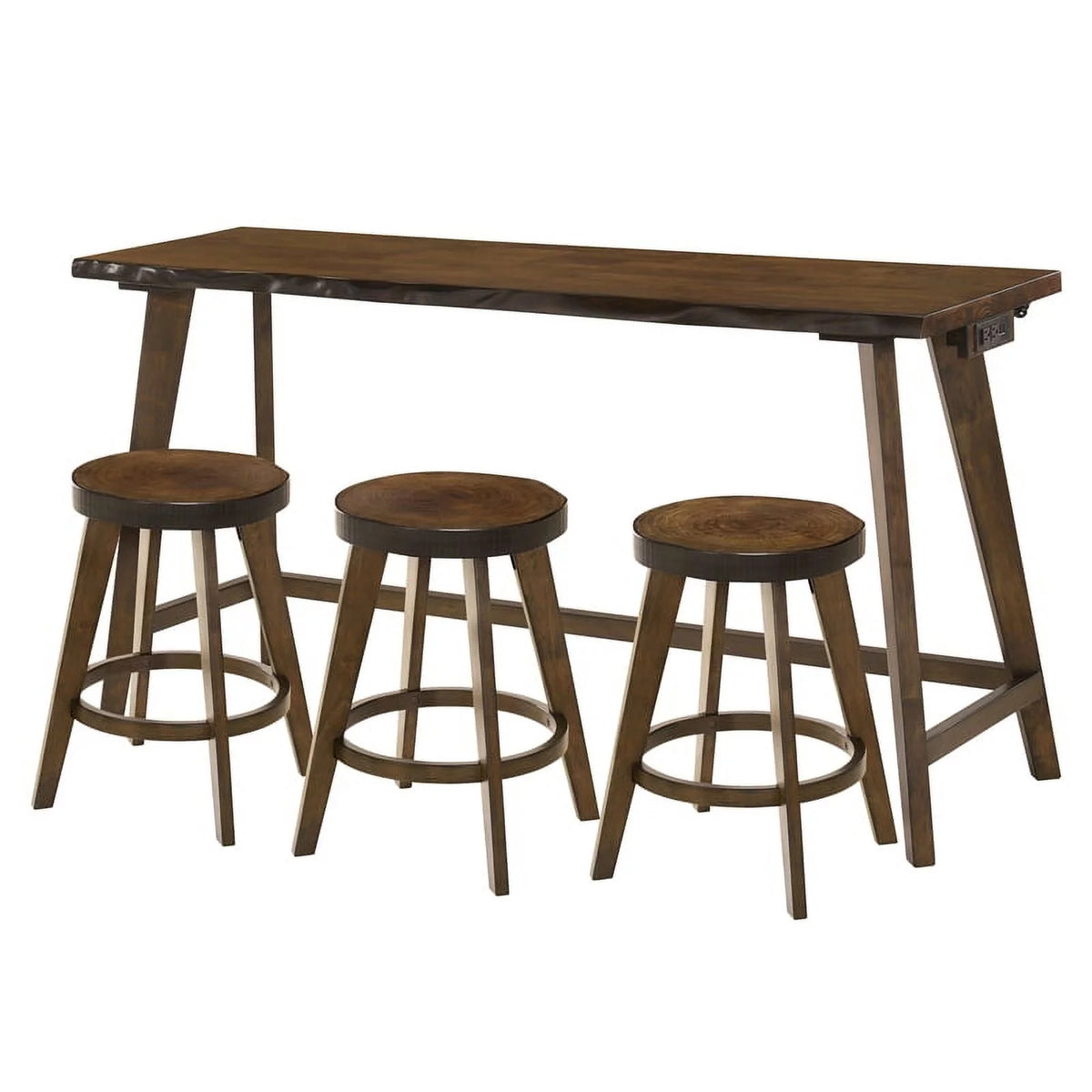 Dark Walnut 4-Piece Counter Height Table Set L975