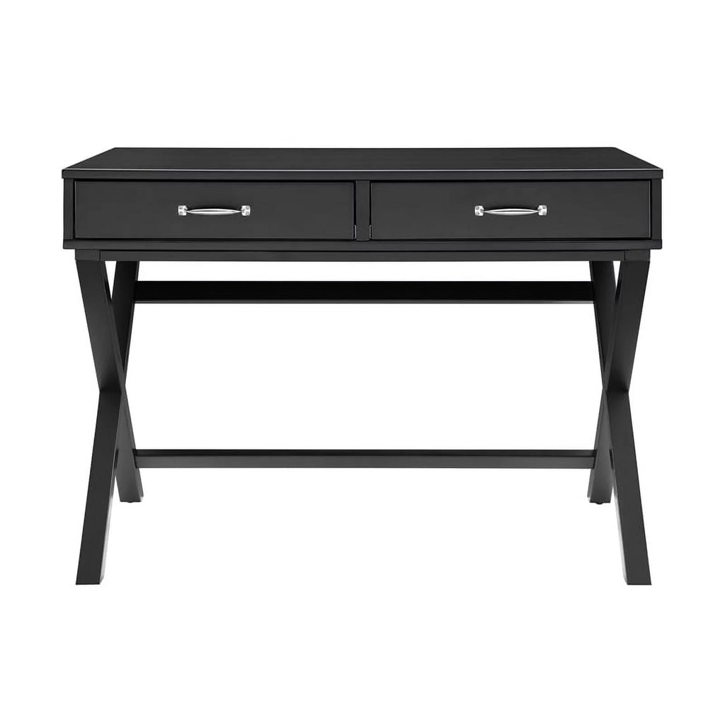 Black 2-Drawer Wood Desk M982