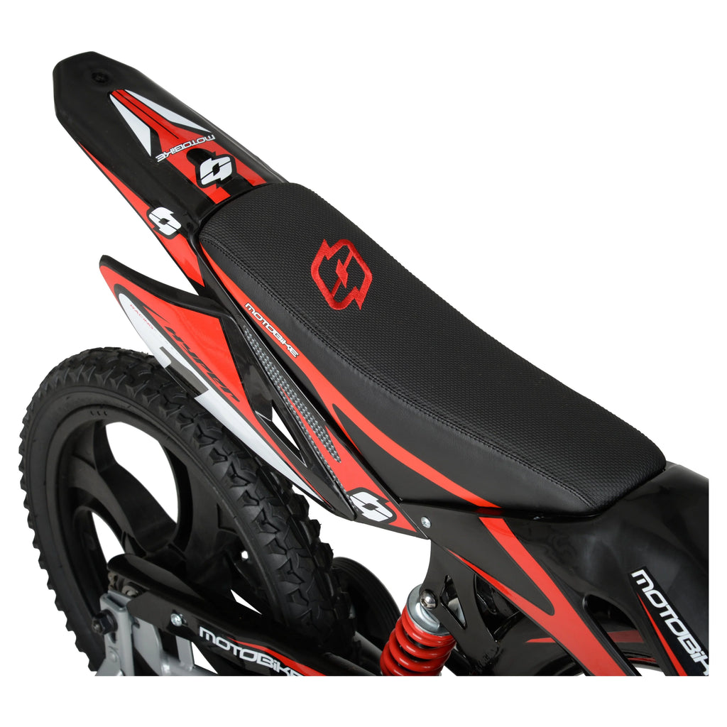 16 Kids Moto Bike with Training Wheels, Black/Red A763819