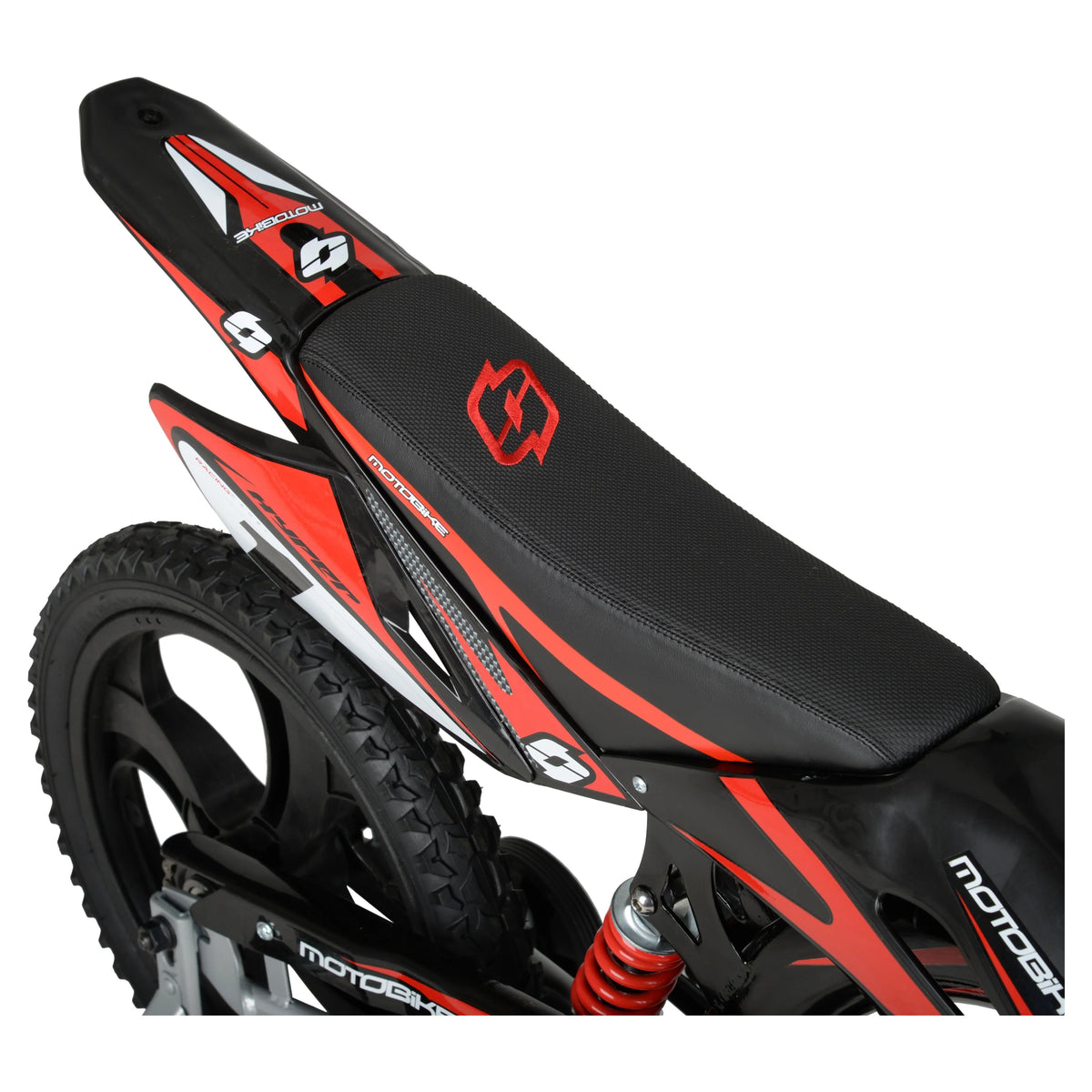 16 Kids Moto Bike with Training Wheels, Black/Red A763819