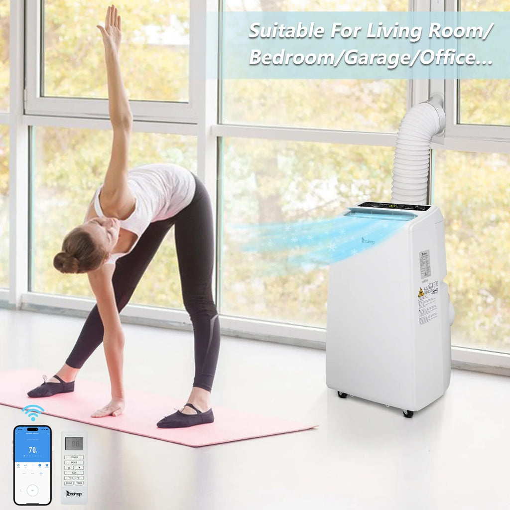 White Portable Air Conditioner & Dehumidifier H7504