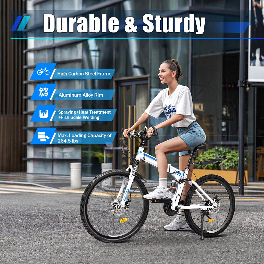 21-Speed Foldable Mountain Bike Z85174