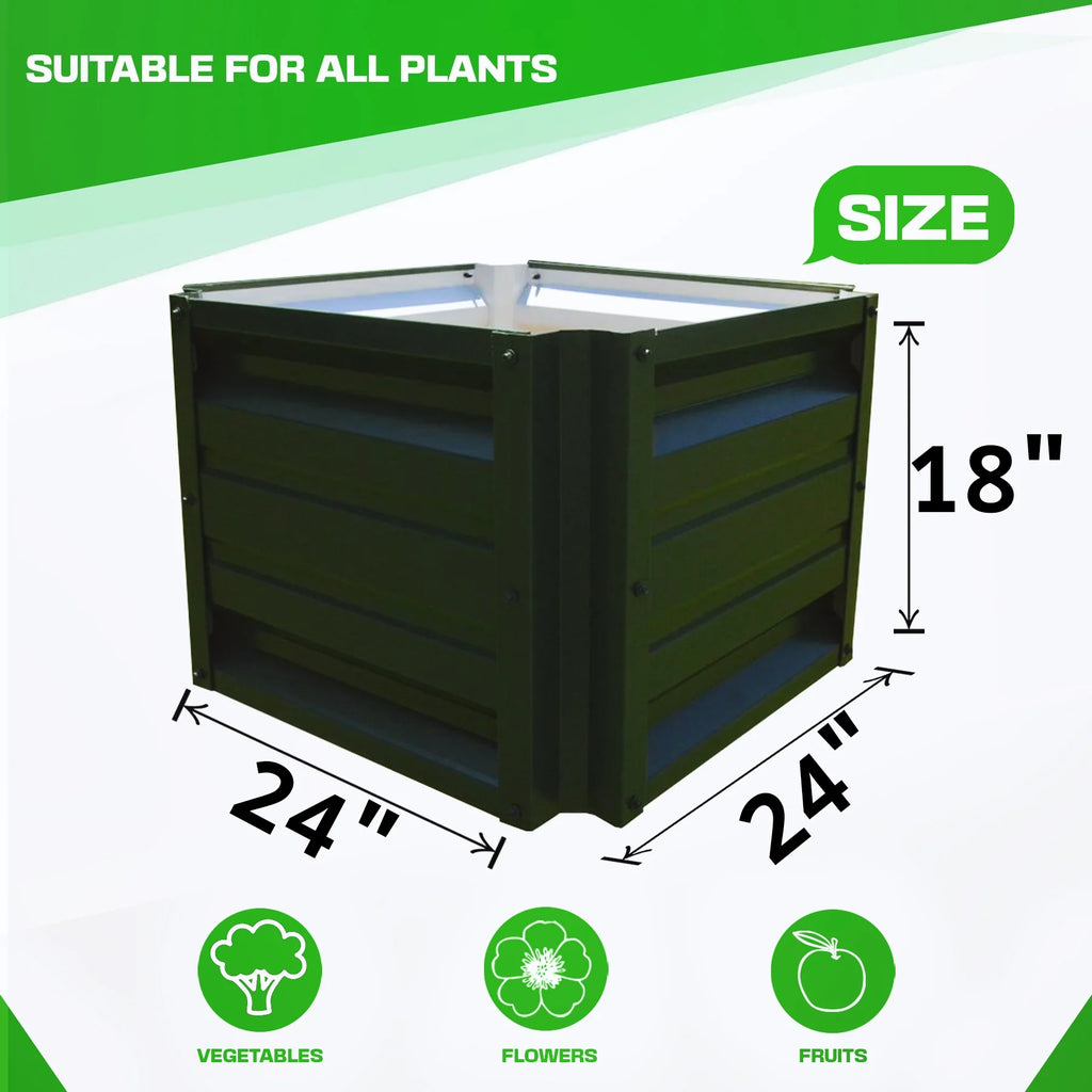 2 x 2 Metal Planter Box Galvalume Steel 24 x 24" Z83256