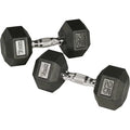 65 lbs Rubber Hex Dumbbell S456