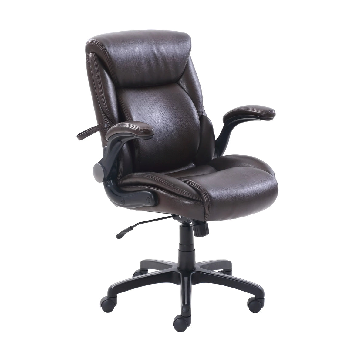 Black Bonded Leather Office Chair E486