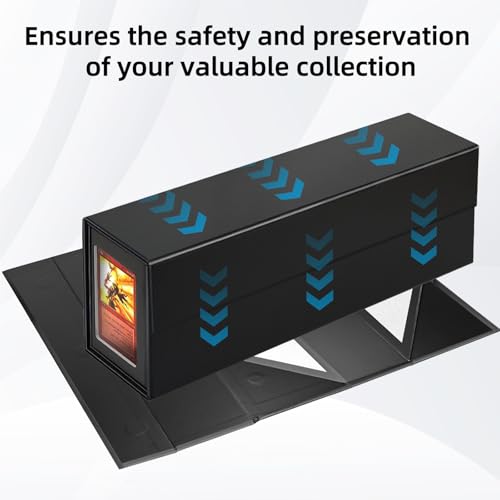 Black Magnetic Trading Card Storage Box 4 Pack W815
